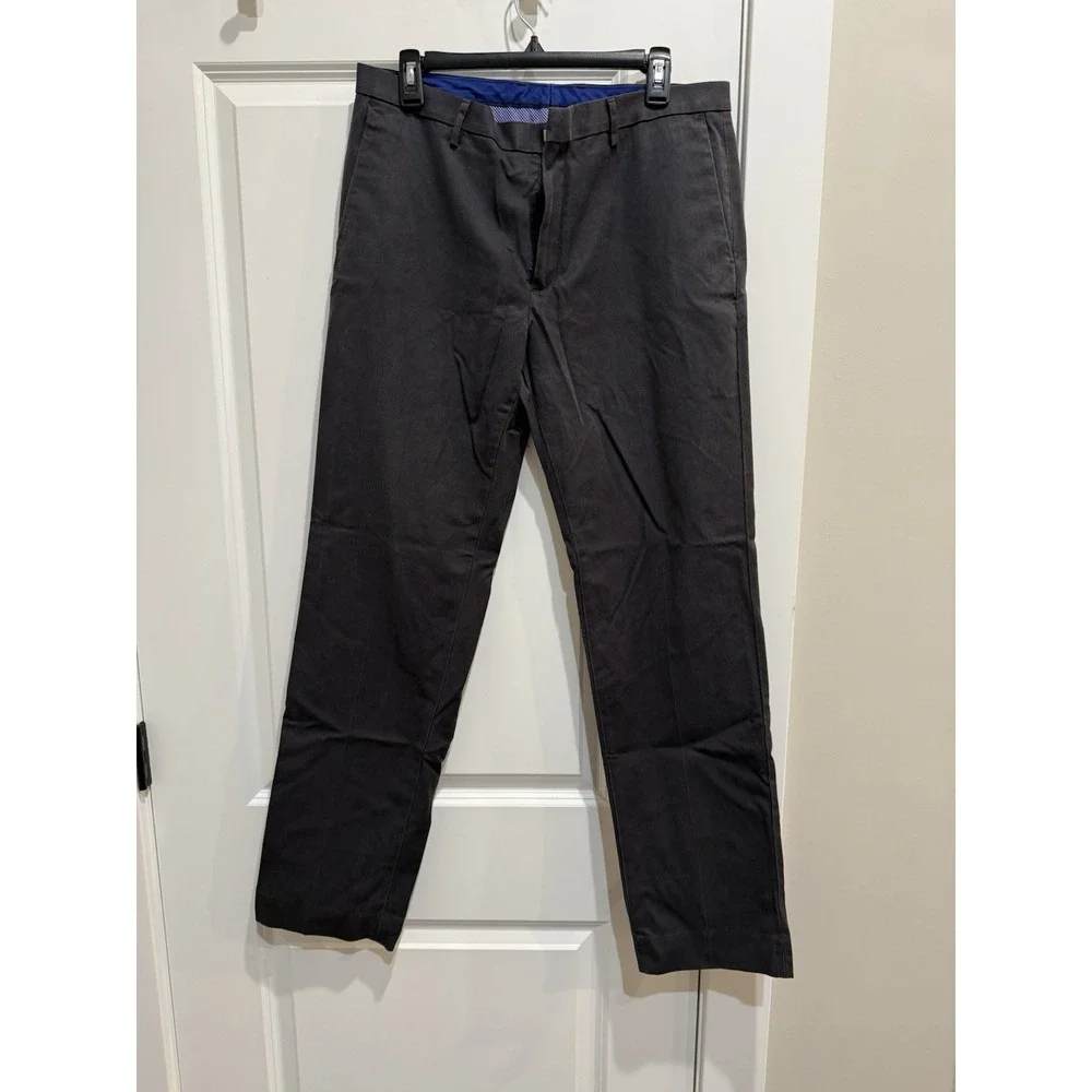 Banana Republic Non Iron Modern Slim Fit Pants Mens 33x34 Gray Flat Front
